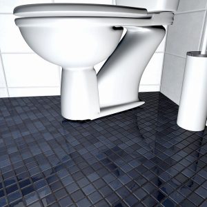 sewer gas in bathroom is normally caused by a loose toilet or bad toilet wax seal. This allows the sewer gas to escape the sewer system.